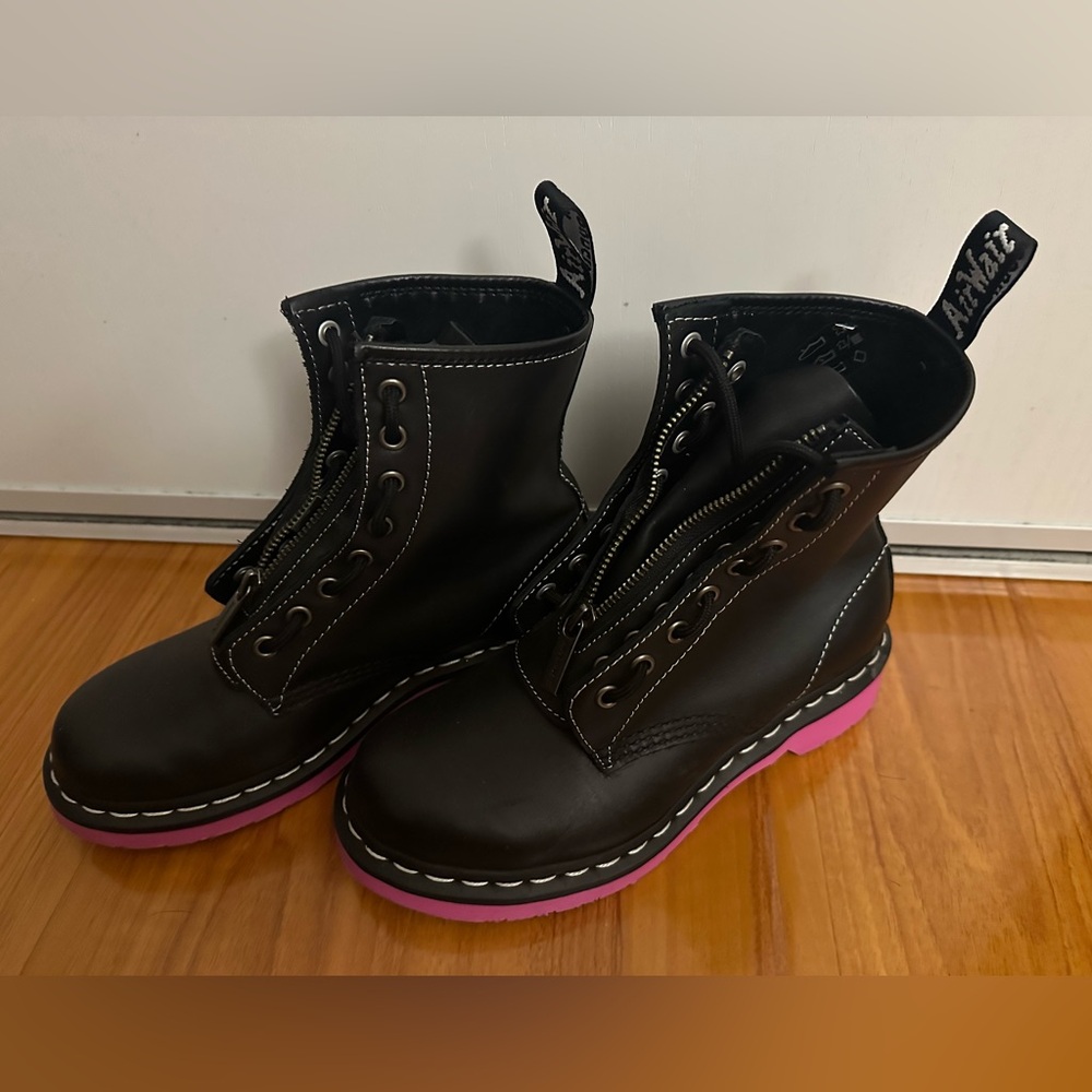 Pink and Black Dr. Marten Boots